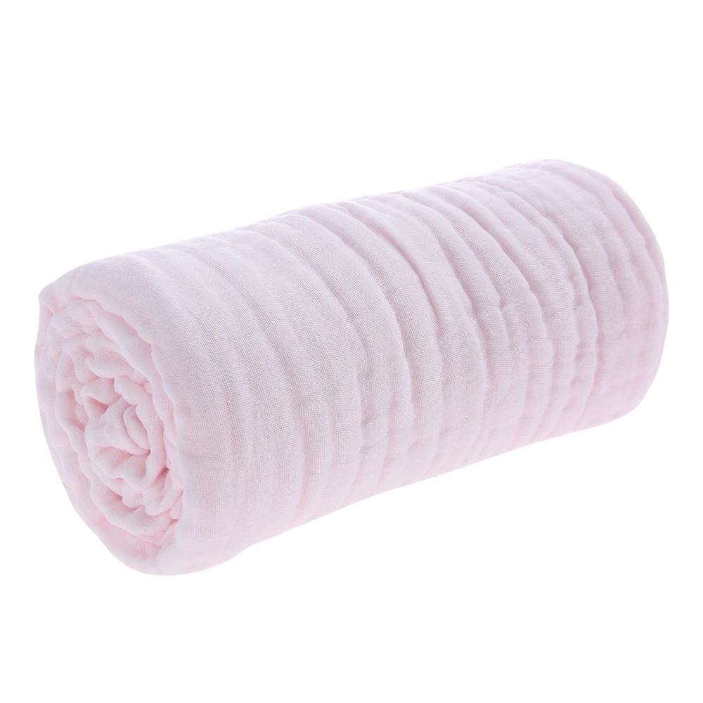 120 * 100cm Baby Bath Towel Blanket Swaddle organic fabric 100 Muslin