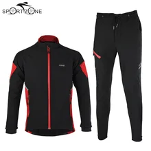 Arsuxeo велосипедная одежда Комплекты тепловой велосипедной одежды зимний теплый велосипед куртка с длинными рукавами брюки ветронепроницаемые водостойкие