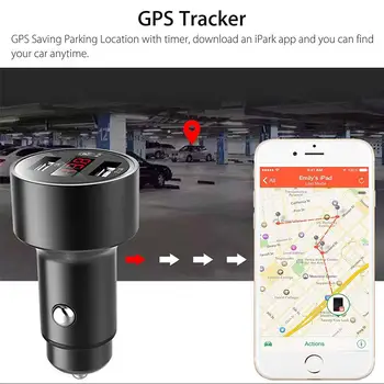 

2019 Bluetooth LED Display Car GPS Tracking Locator Dual USB 3.1A Fast Charger Adapter CSL88
