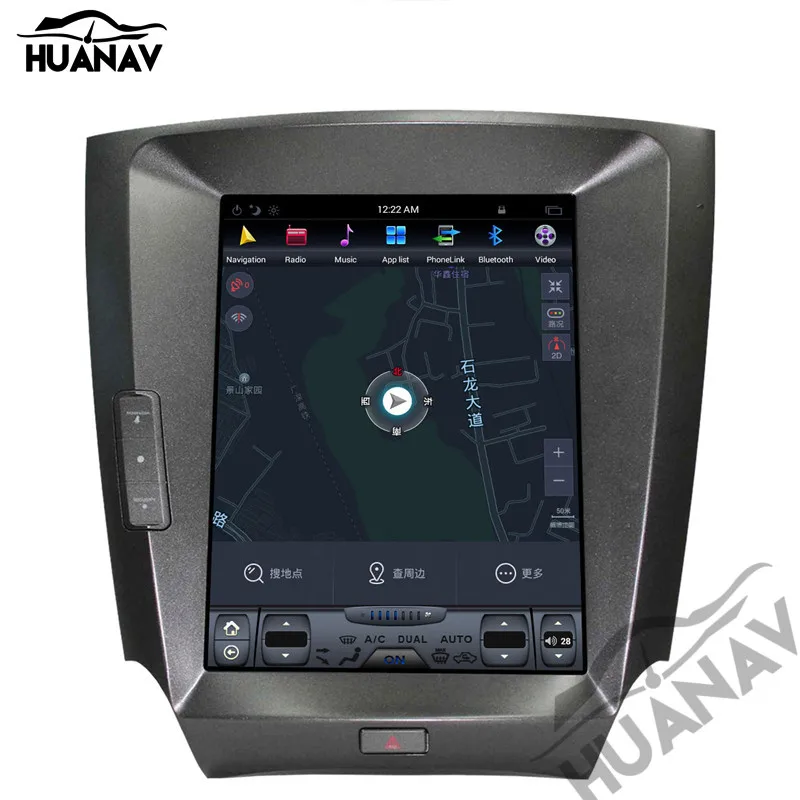 Автомагнитола Tesla style без DVD плеера GPS навигация для lexus IS200 IS250 I300 2004 2010