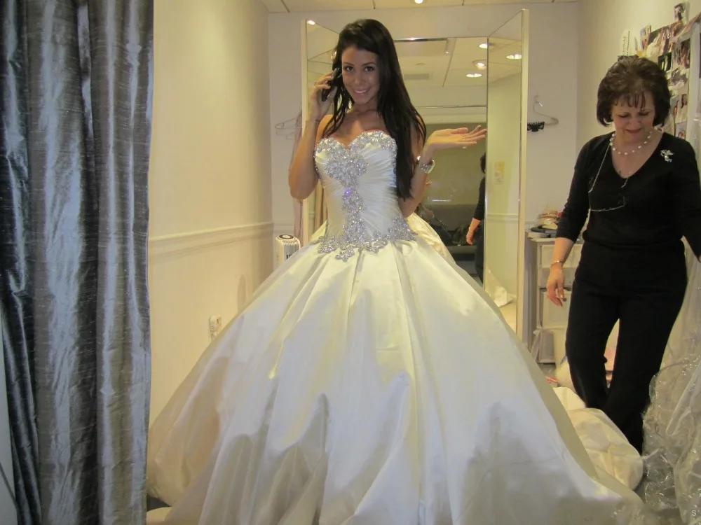 ball gown wedding dresses with bling and corset