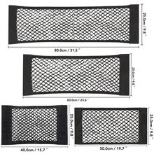 Assento de carro de Volta Traseiro Tronco Corda Elástica Net Etiqueta Mágica Gaiola de Malha Saco De Armazenamento de Bolso Organizador Auto Assento Saco de Volta 40*25cm