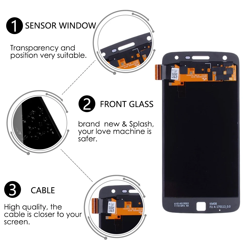 

AMOLED pantalla For Moto Z Play Display LCD Touch Screen Digitizer XT1635 XT1635-02 For Motorola MOTO Z Play LCD ZPlay Display