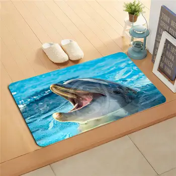 

v&30 Custom The dolphin Doormat Home Decor Door mat Floor Mat Bath Mats foot pad L7.11&!w30