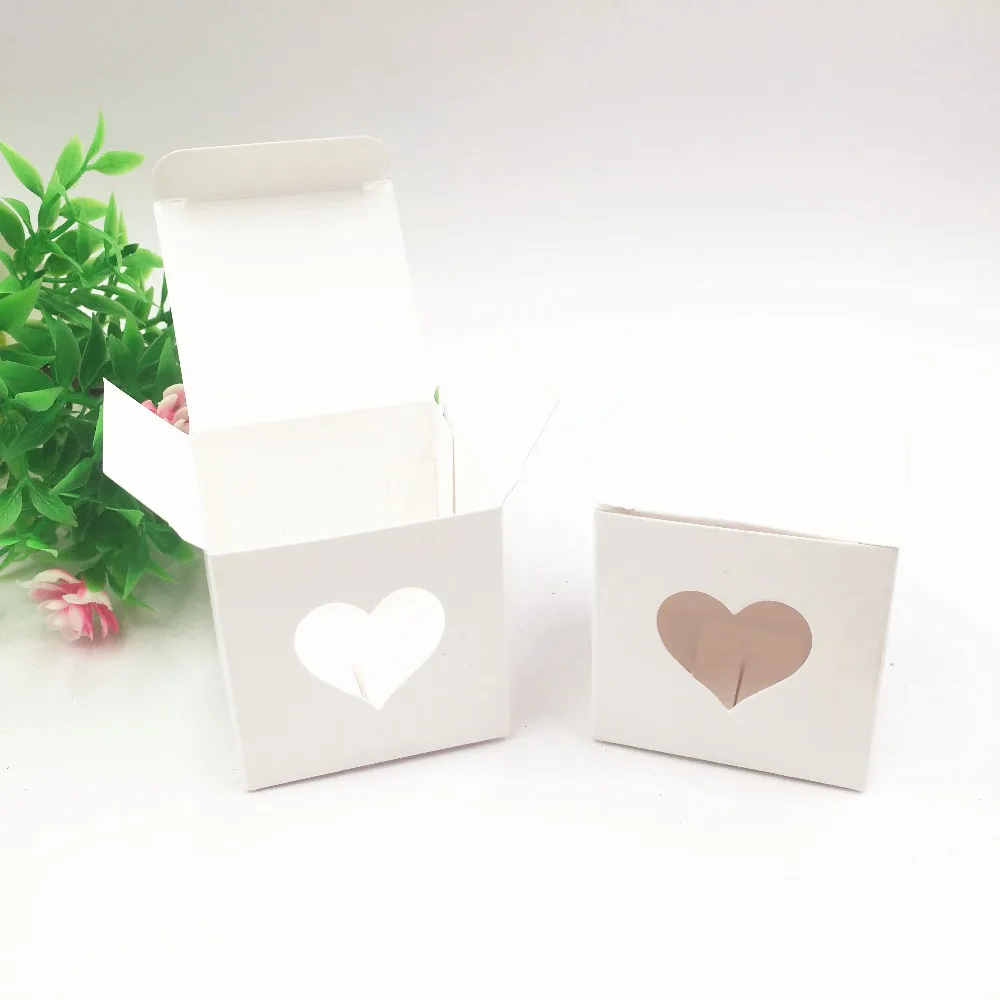 Kraft Paper Candy Box Square Shape Wedding Favor Gift Party Supply Packaging Bag 20pcs Wedding Candy Box