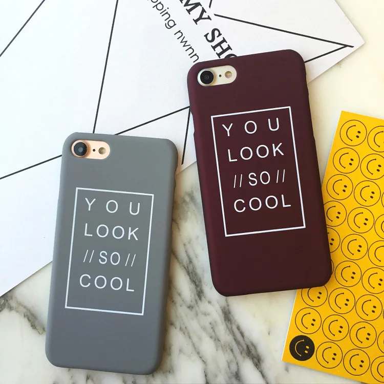 

2018 New Arrival No Fashion Letter Simple for Apple for Iphone 7 Mobile Phone Cover Cases for iPhone 5 5s Se 6 6s 8 Plus