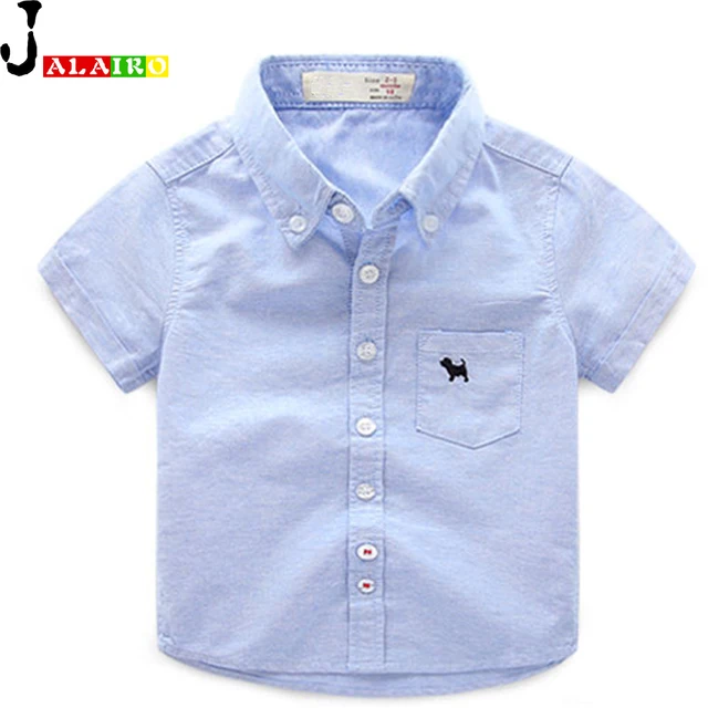 2016 Baby Boys Shirts White Pink Blue Yellow Boy Shirt Short Sleeve
