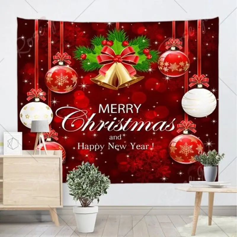 Christmas Wall Hanging Tapestry Xmas Art Home Ornament Blanket Decor US