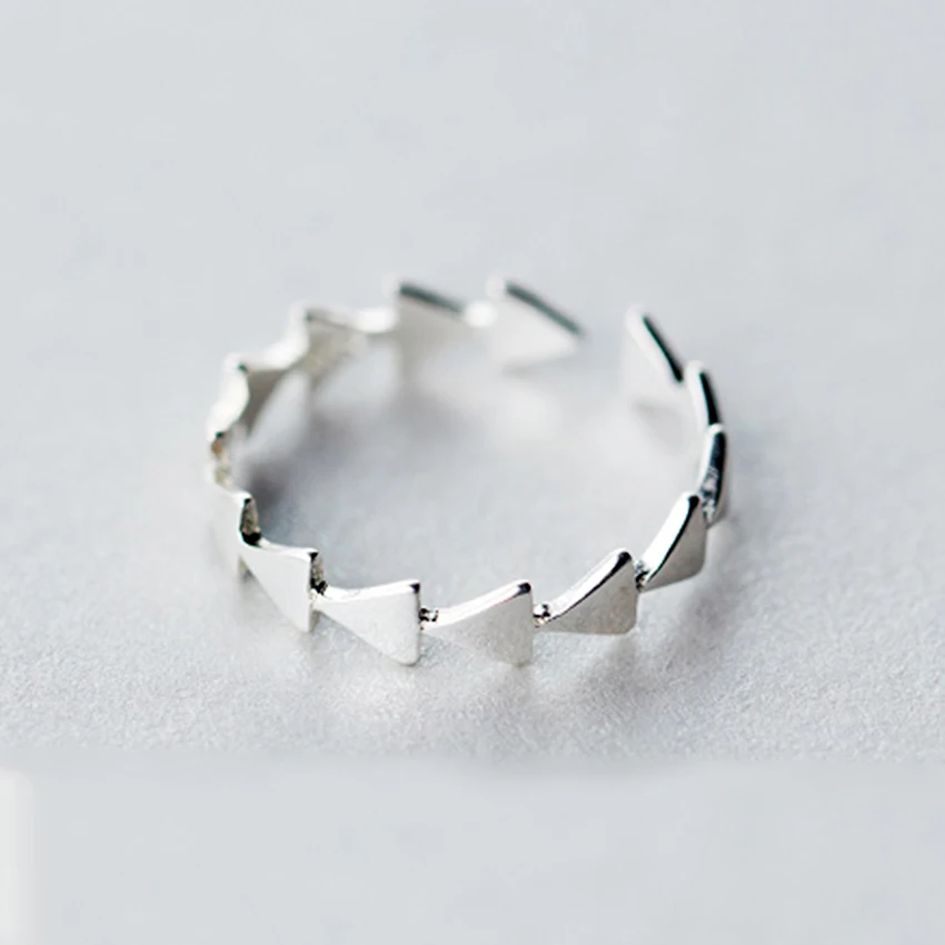 Kinitial New 925 Silver Fashion Geometry Decorative Pattern Triangle