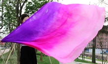 2016 high quality cheap dance veils women’s sexy 100% silk belly dance veil wholesale Purple +rose+ pink