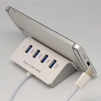 

Type-c Hub Multifunctional Mobile Phone Bracket Holder 4-port USB 2.0 Expander Phone Charger Fast Charging Portable Converter