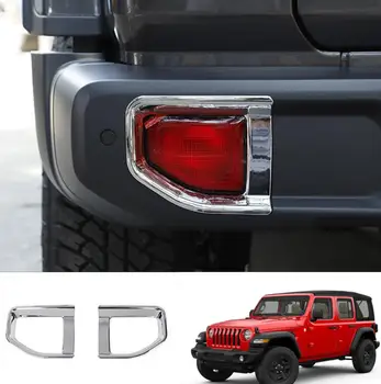 

for Jeep Wrangler JL 4DR 2018 2019 (Not fit for JK model) Chrome Car-Styling Exterior Head Light Cover 2pcs Accessories