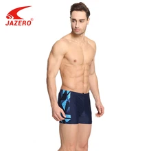 JAZERO Удобные Свободные мужские пляжные шорты, дышащие купальные плавки с принтом, мужские плавки для мальчиков, высокая эластичность