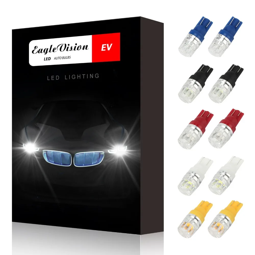 

10pcs/lot T10 Led Canbus Car SMD Light Prism Lens Decoding Small Lamp 12V 24V Motorcycle Led Bulb No Error Accessories