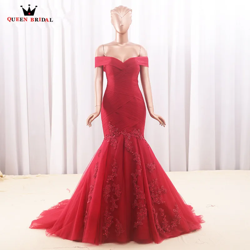 Custom Size Wine Red Mermaid Sweetheart Sexy Long Wedding