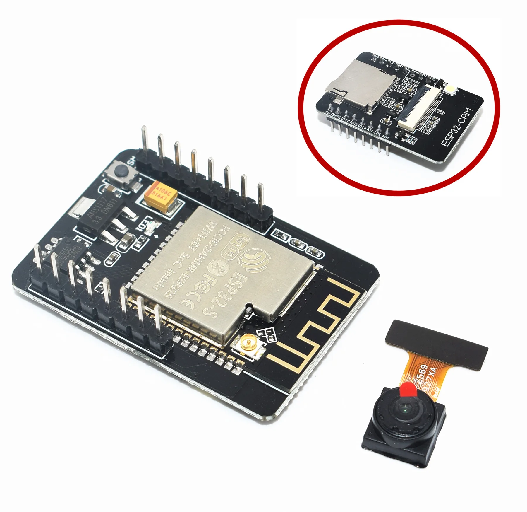 

ESP32-CAM WiFi WiFi Module ESP32 serial to WiFi ESP32 CAM Development Board 5V Bluetooth with OV2640 Camera Module