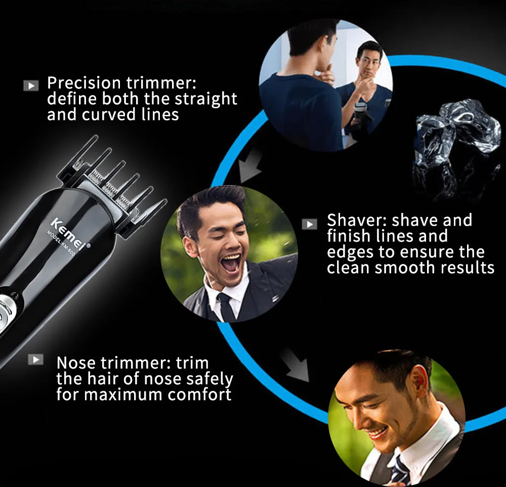 Harga Kemei Km 600 Profesional Pemangkas Rambut 6 In 1 Rambut Clipper Alat Cukur Set Listrik Alat Cukur Jenggot Pemangkas Rambut Rambut Cutting mesin