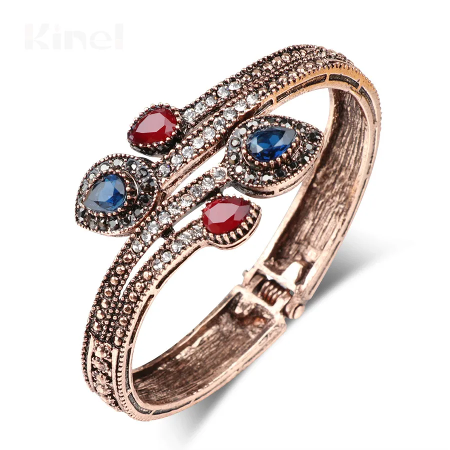 

Gulkina 2017 Newest Fashion Retro Bracelet Women's Party Bracelet Full Crystal TurkishJewelry Gift