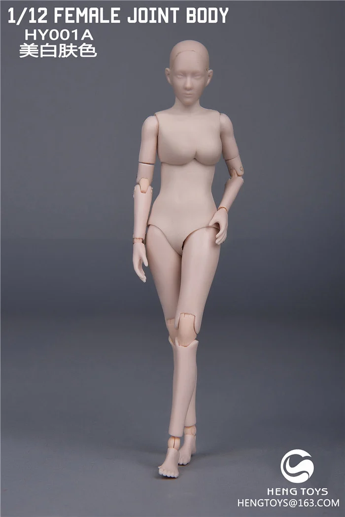 1/12 Scale Sexy Super-Flexible Female Joint Body Figure Pale/Suntan Color for Collecible 6 inches Action Figurine Dolls