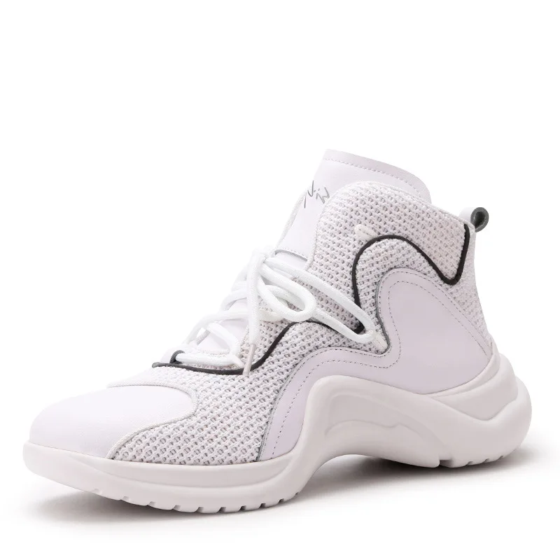 JINBEILEE New Ladies Mesh Breathable Casual Shoes Non-slip Wear-resistant Thick-soled Women's Shoes  Lace-Up