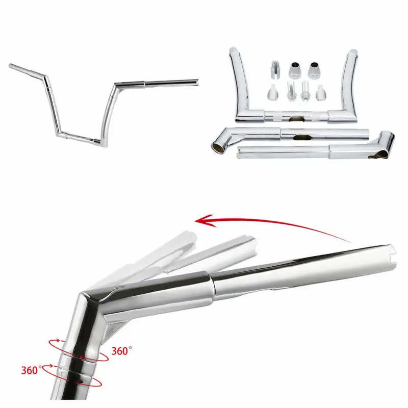 Мотоцикл " 12" 1" 16" 1" 1-1/4" Регулируемая Вешалка на руль для Harley Softail Dyna XL1200 XL883 FLST FXST