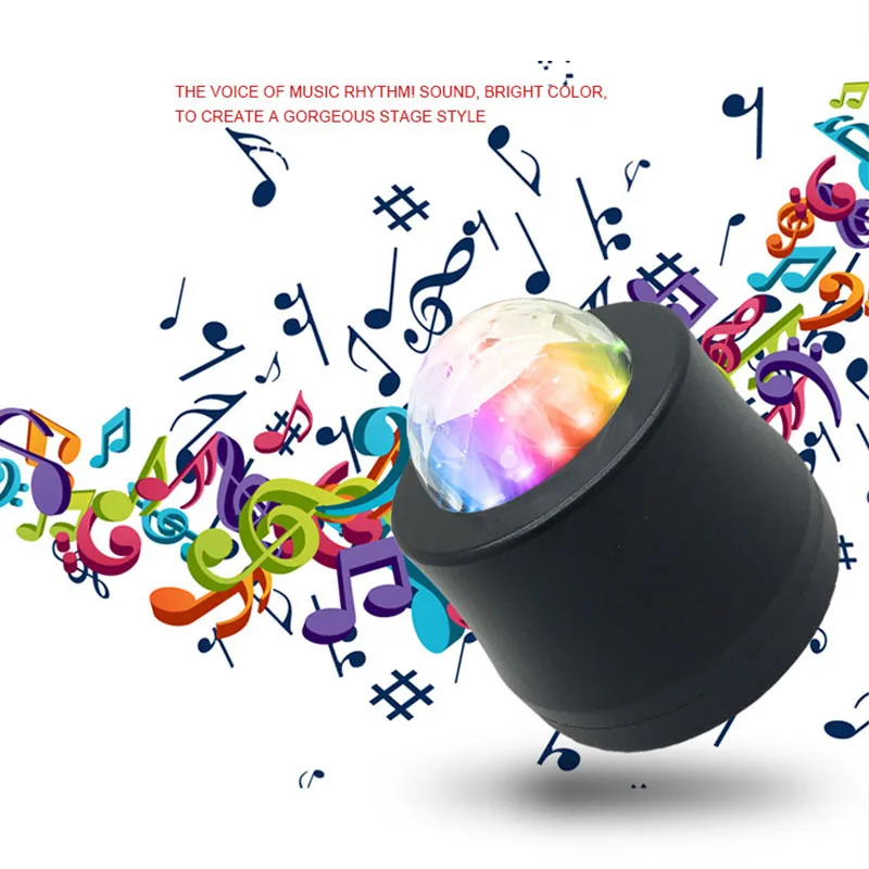 Автомобильная атмосфера окружающего света DJ RGB Красочная музыкальная Голосовая музыкальная лампа USB светодиодный декоративный свет для рождественской вечеринки