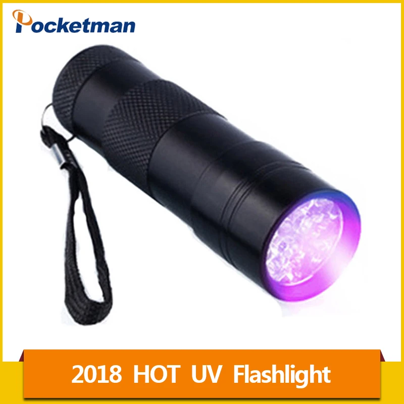 

HOT Professional Fluorescent agent detection UV 395nm led Flashlight torch lamp purple violet light For3AAA battery z50