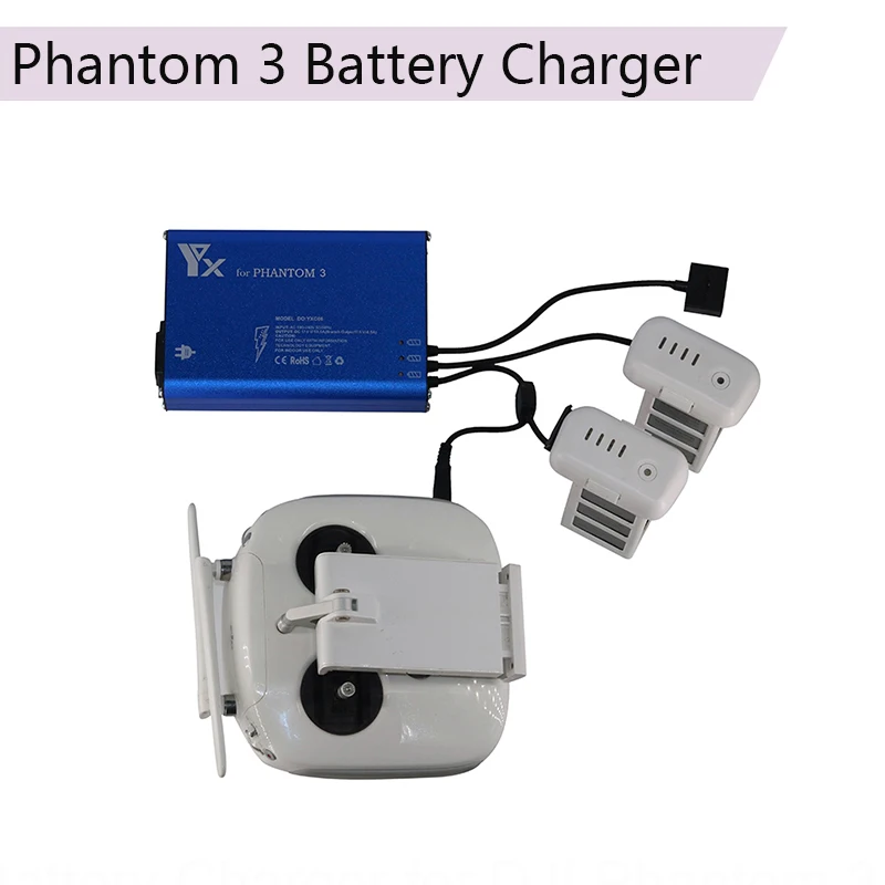 

Smart Battery Charger for DJI Phantom 3 3A 3P Drone Battery Transmitter Rapid Charging Hub 4 In 1 Charger Accessories