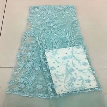 

Grace Design Green 3D Lace Fabric 2018 High Quality Mesh Embroidery Applique 3D Flower Tulle Nigerian Lace Fabrics H503-1