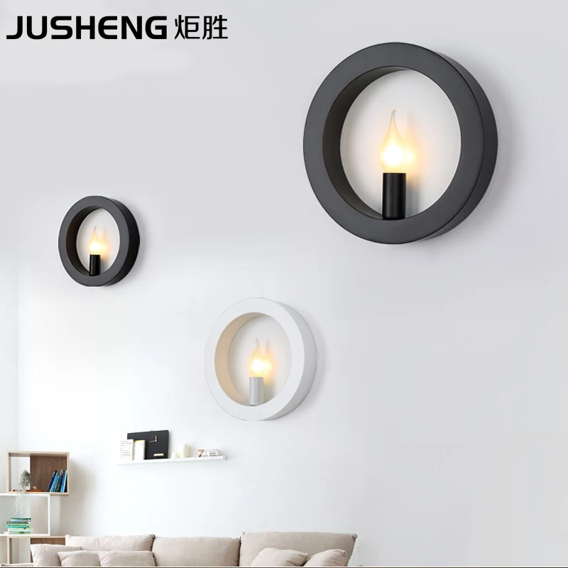 Modern minimalist Wall Hotel project lighting creative Nordic living room bedroom corridors iron wall lamp | Лампы и освещение