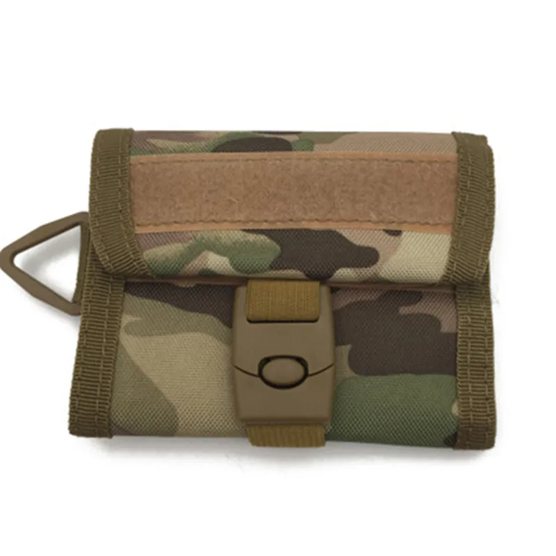 

New Military Outdoor Sport Purse Mesh Bag Hook Loop and Buckle Closure Tactical Vest Wallet Anti-Scan Card Sleeve