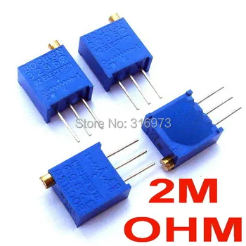 

(2pcs/lot) 2M ohm 3296 Multiturn Trimming Potentiometer.