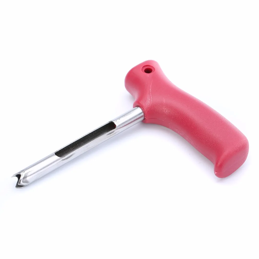 Mayitr Durable Stainless Steel Coconut Opener Opening Driller Red Handle Kitchen Cooking Tools Friut Cut Hole Tools