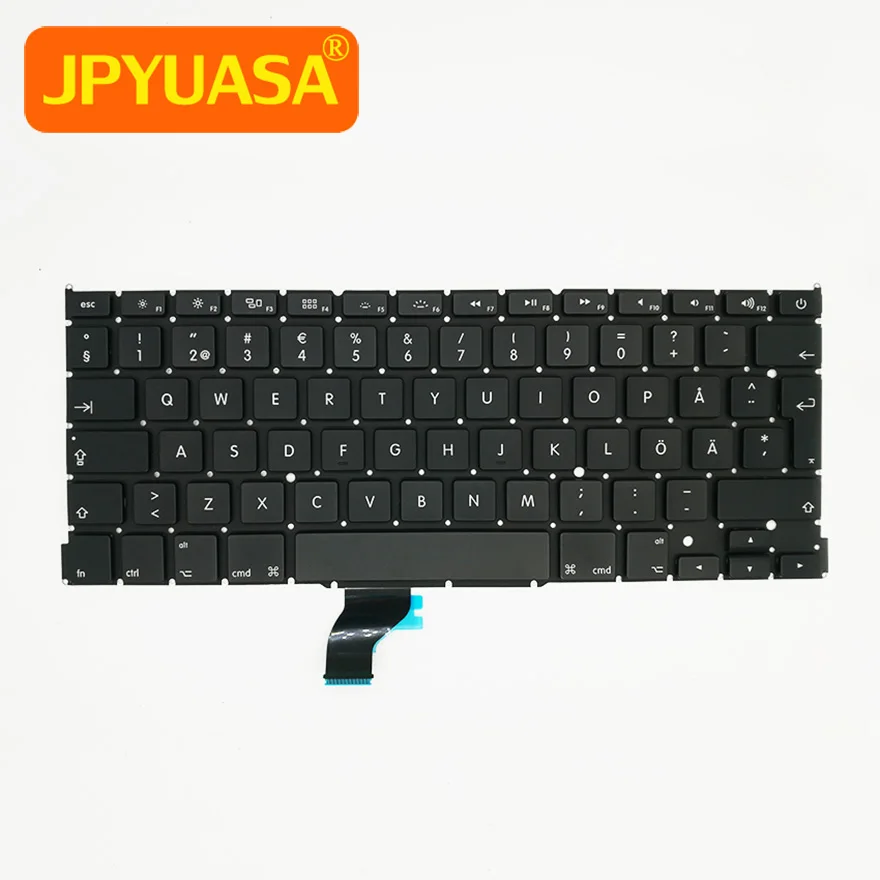 

5pcs/lot AC07 version New Sweden Swedish keyboard For Apple Macbook Pro 13'' Retina A1502 + 1 pcs A1278 sweden keyboard