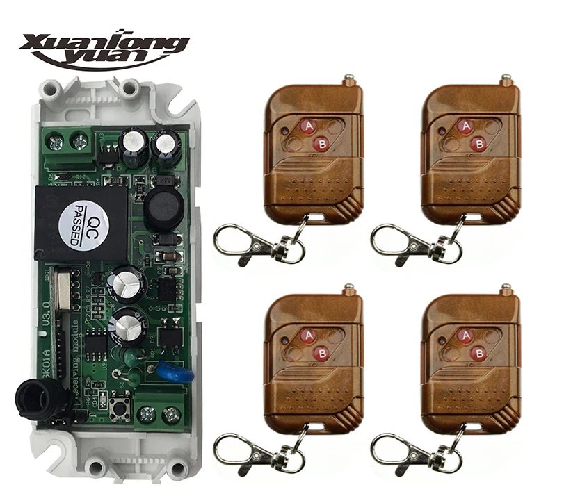 Xuanlongyuan AC85V 110 V 120 V 220 V 250 V 1CH RF Беспроводной дистанционного Управление реле прокатки ворота электрические двери лампа для жалюзи
