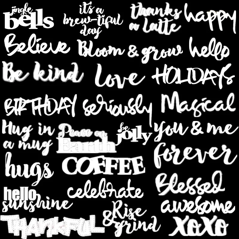 

Believe Holiday Magical Seriously Awesome Words Metal Cutting Dies for DIY Scrapbooking Paper Cards Making Crafts 2019 New Dies