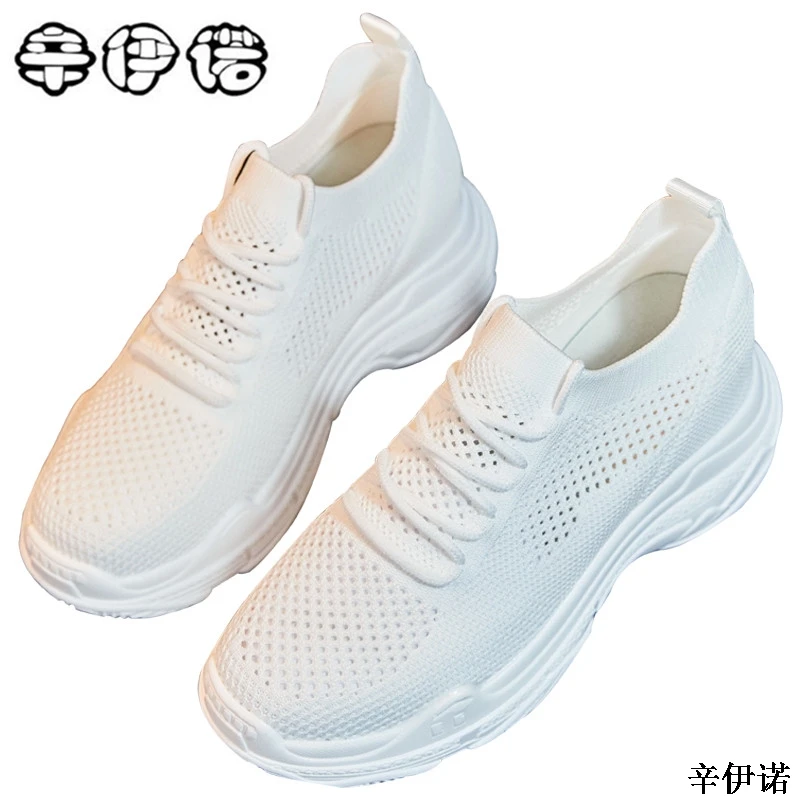 

New Design Casual Shoes Woman Summer Brand Comfortable Breathable Mesh Flats Female Platform Sneakers Women Chaussure Femme 7CM
