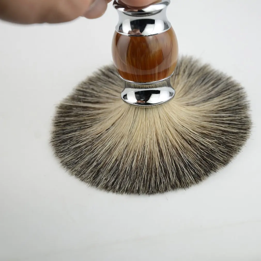 Imitation Agate Pure Mane Beard Brush Metal Handle Foam Shaving Brush Men'S Clean Shaving Brush Hair Brush
