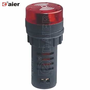 

20PCS Plastic Panel Mount 22mm Red Led Indicator Light Flash Buzzer AD16-22SM 12V 24V 220V Alarm Device Warning Signal Lamp