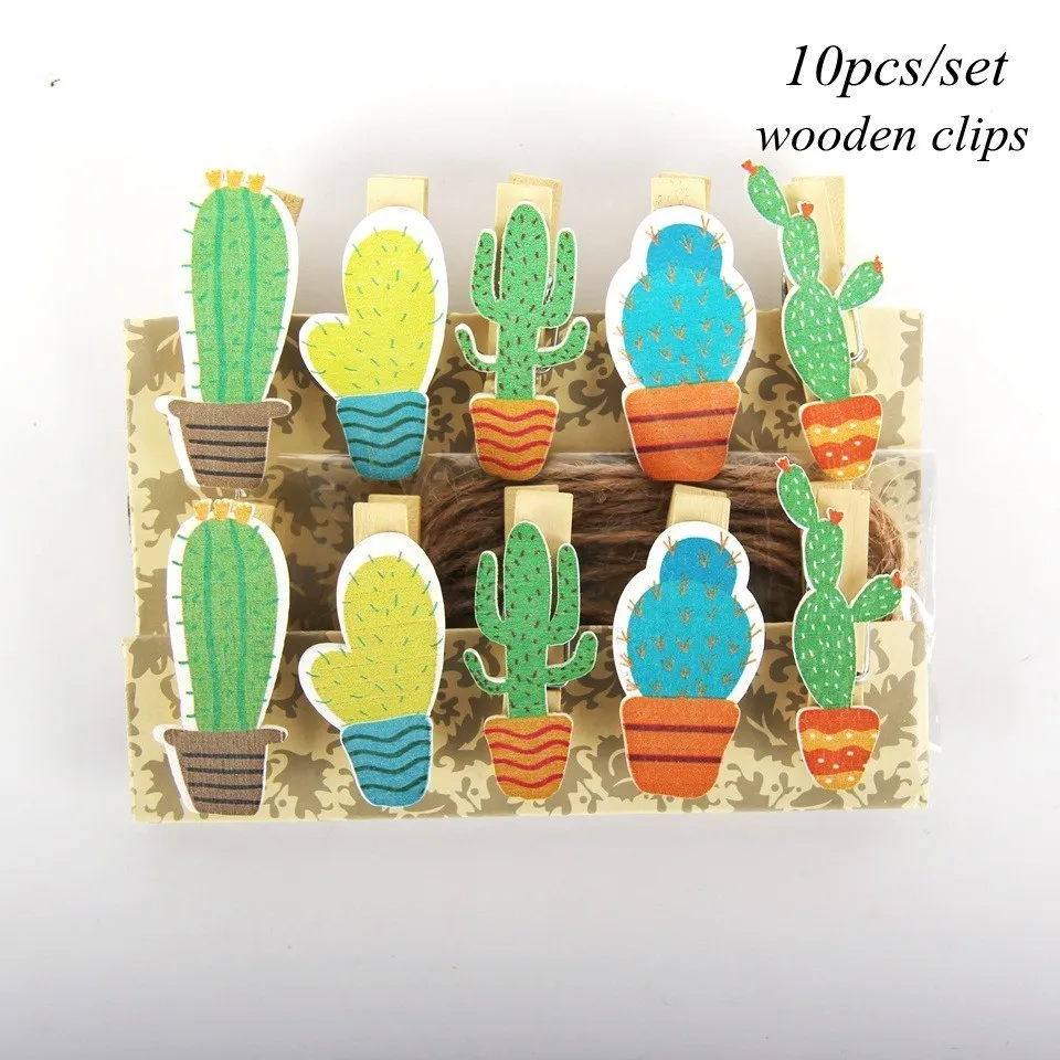 1 комплект кактус серии большие шары питьевой соломы зеленый овсянка гирлянда для вечерние свадебные сувениры домашний Декор бассейн вечерние поставки - Цвет: 10pcs Cactus clips