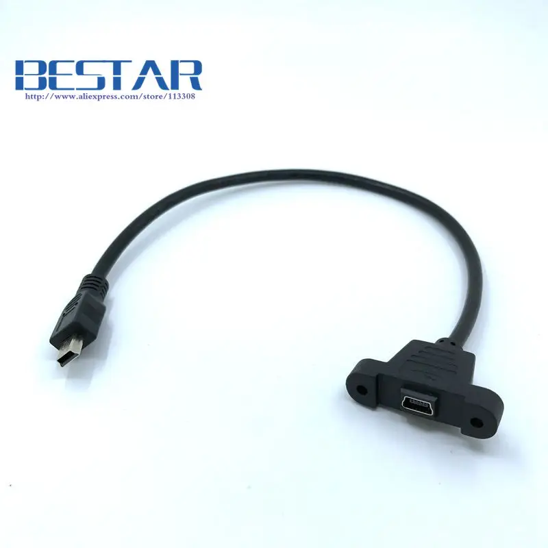 Мини usb 5pin мини 2 0 папа к Женский удлинитель кабель 30 см 50 с панельным креплением
