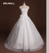 2017 Wedding Dress Vintage Beading Sweetheart Crystal Corset Bodice Ball Gown Bridal Dresses Lace Up Organza Custom Made