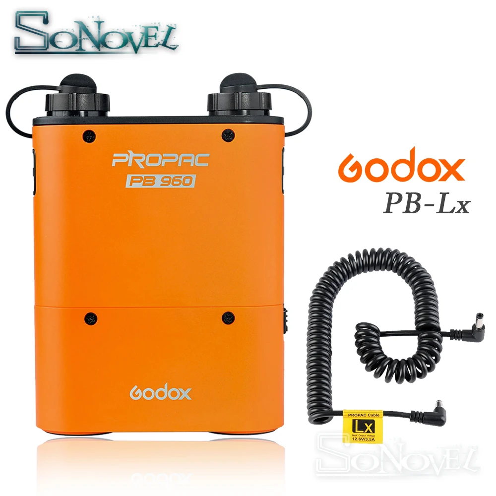 Godox PB960 Flash Power Battery Pack (Orange) 4500mAh + LX Power Cable
