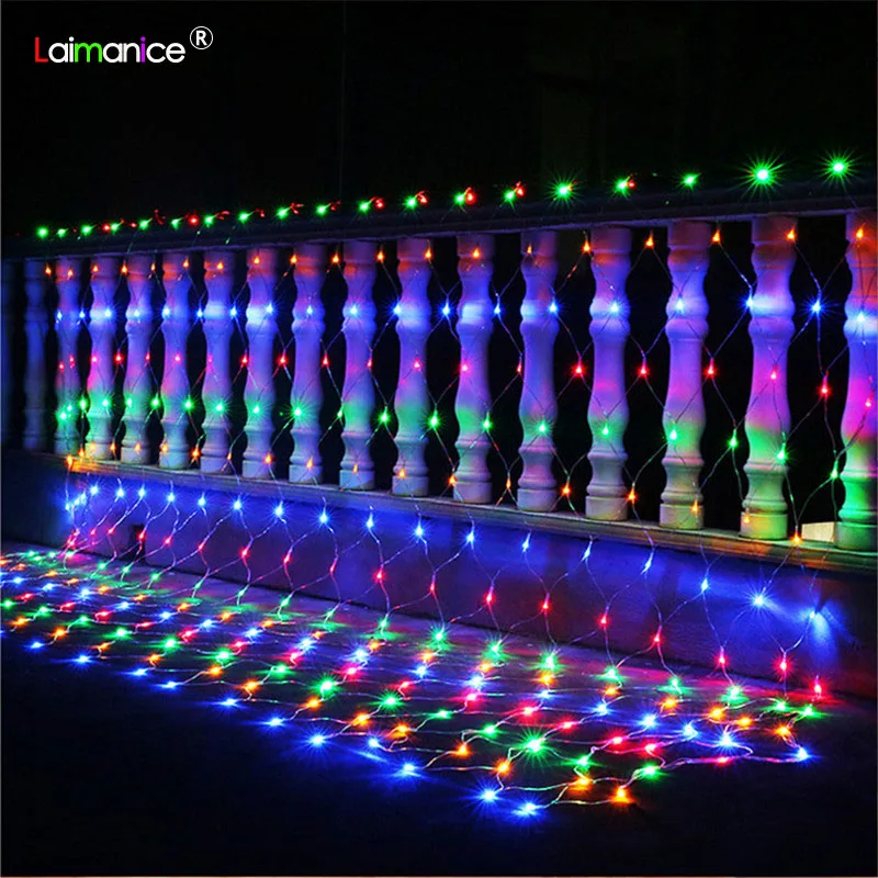 

3*2m LED net light string AC220V holiday light grid light outdoor waterproof Christmas wedding party window decoration