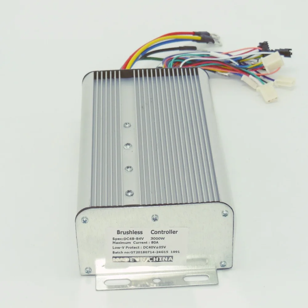

24FET 3000W 48-84V 80Amax BLDC motor controller, EV brushless speed controller, sensor&sensorless
