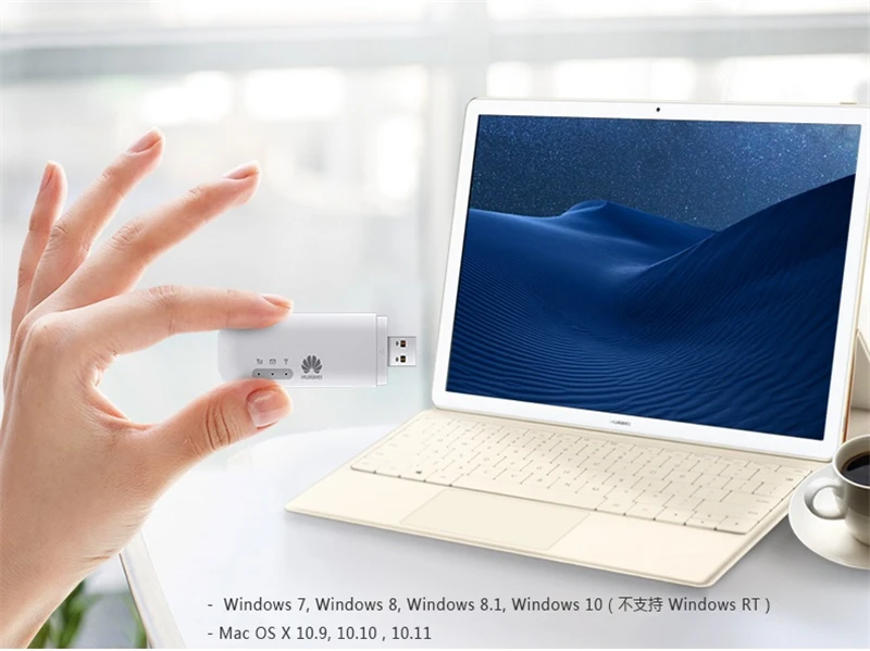 Разблокированный Huawei E8372 2 антенны с логотипом HUAWEI 150 м LTE USB Wingle 4G Wi Fi модем|Модемы| |