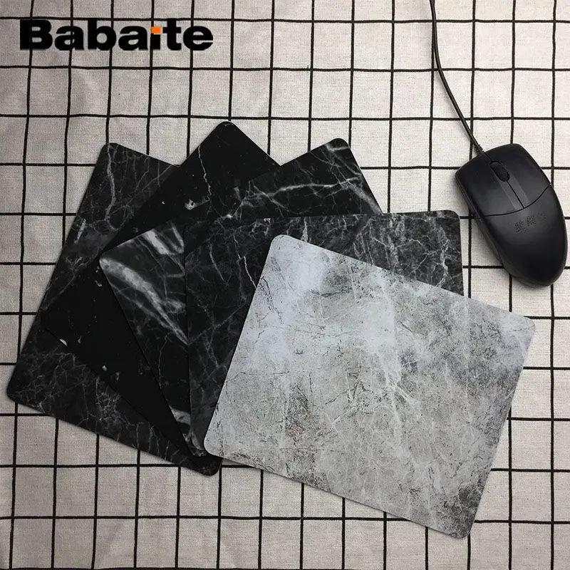

Babaite New Design Black and white marbled road Customized MousePads Computer Laptop Anime Mouse Mat Size for 18x22cm 25x29cm
