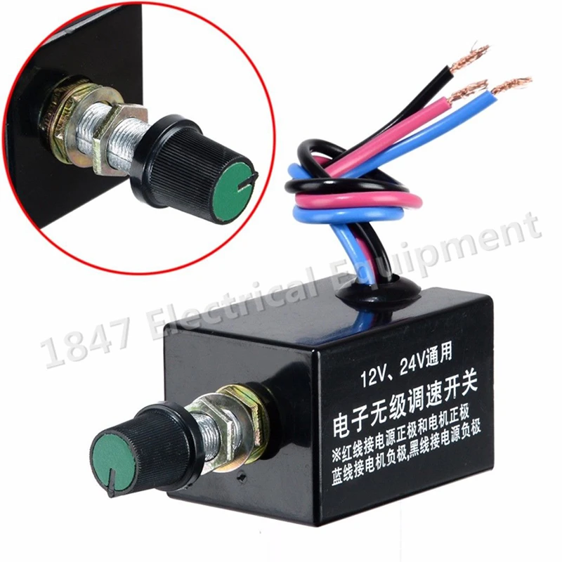 Buy 1 Pcs New DC 12V 24V Motor Speed Controller Switch