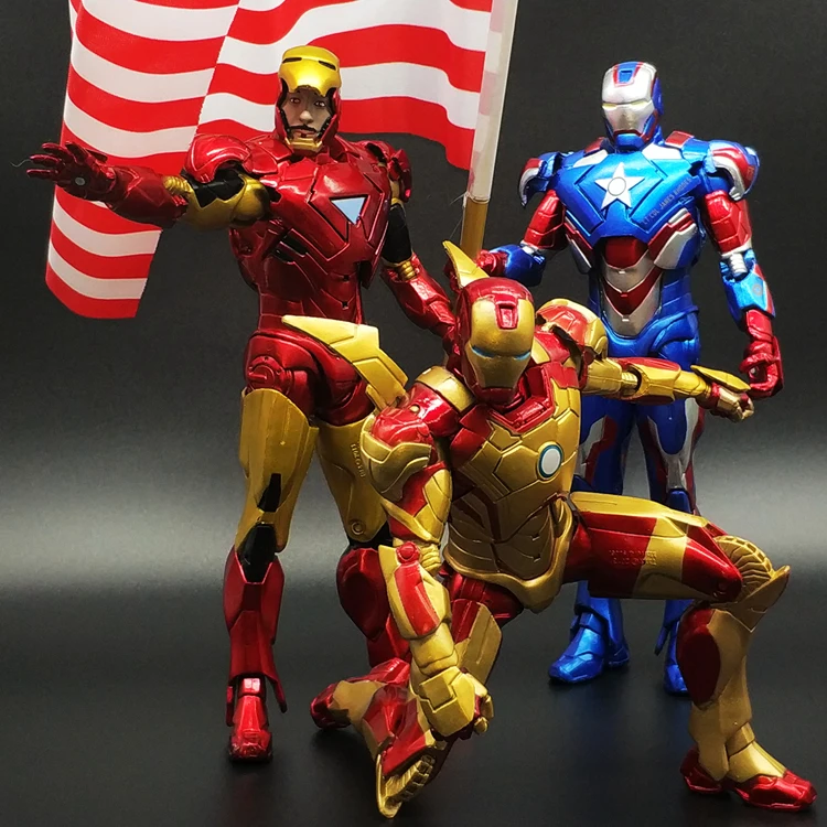 Us 250 The Avengers Ironman 3 War Machine Patriot Armor With Flat Marvel Action Figure Iron Man Toy Model 16cm In Action Toy Figures From Toys