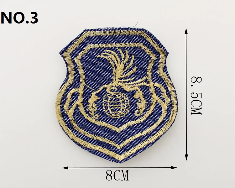 Сделай Сам большой с вышивкой джинсовая задняя Parches шитье железо на патчи головной убор с вышивкой аксессуары для одежды мяч Футболка стикер сумки на заказ - Цвет: No.3